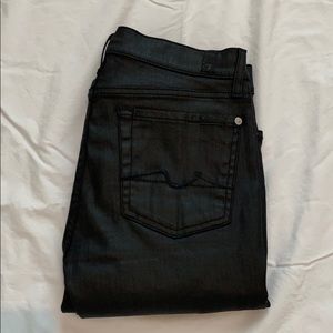 Black coated jeans